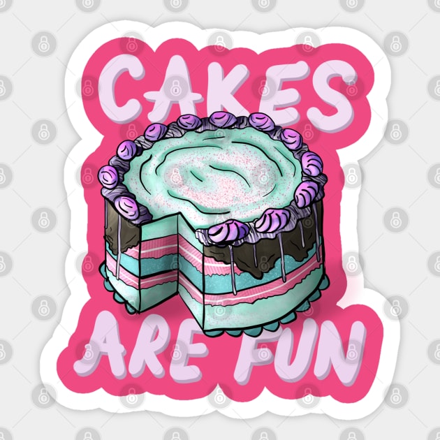 Cakes are Fun Sticker by Udit